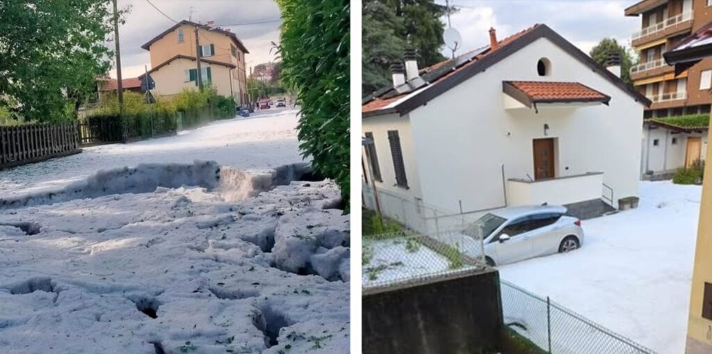 maltempo grandine Cermenate lombardia