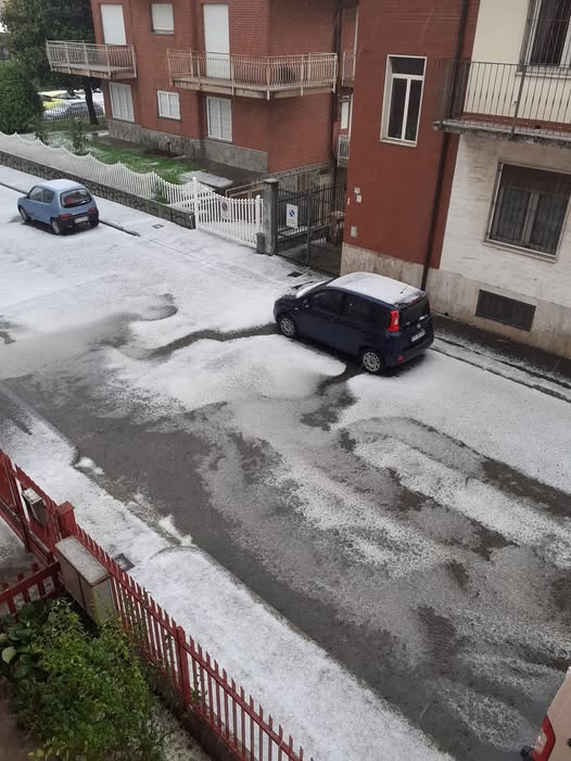 maltempo grandine grugliasco piemonte