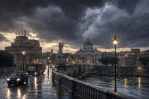 maltempo pioggia roma