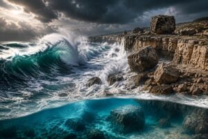 onde giganti tempeste estreme mediterraneo