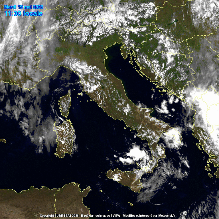 satellite meteo italia 19 maggio 2026
