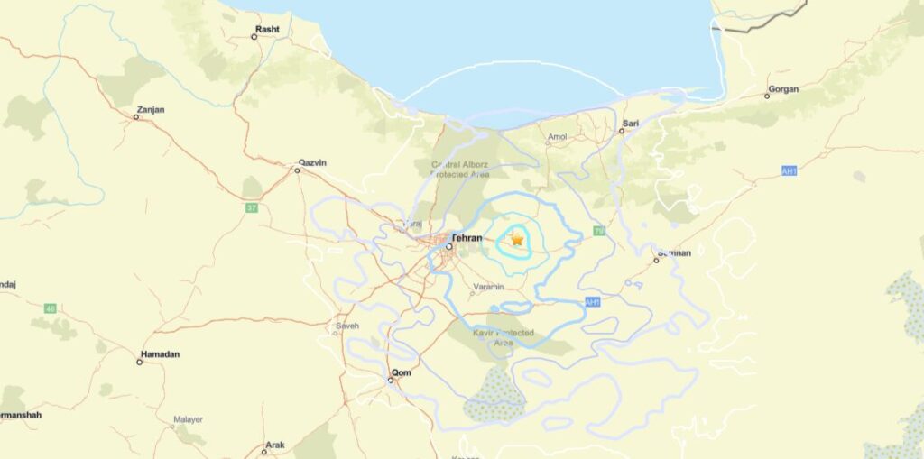 terremoto iran teheran