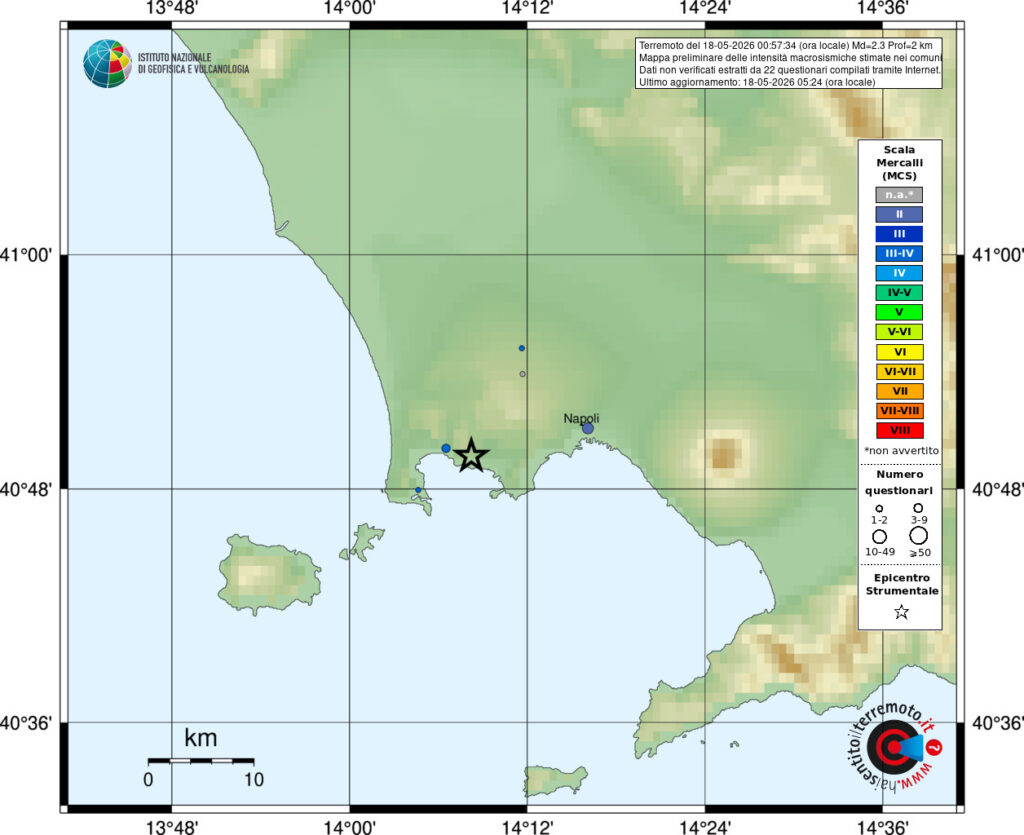 terremoto oggi campi flegrei