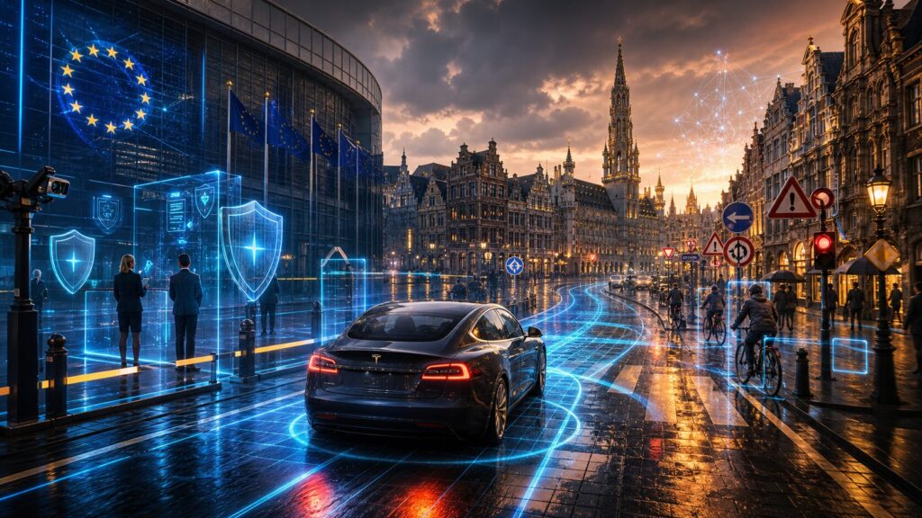 tesla guida autonoma europa