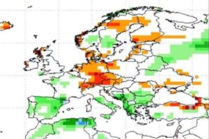 Anomalie di pioggia Europa estate 2026