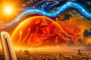 Caldo Europa occidentale corrente a getto