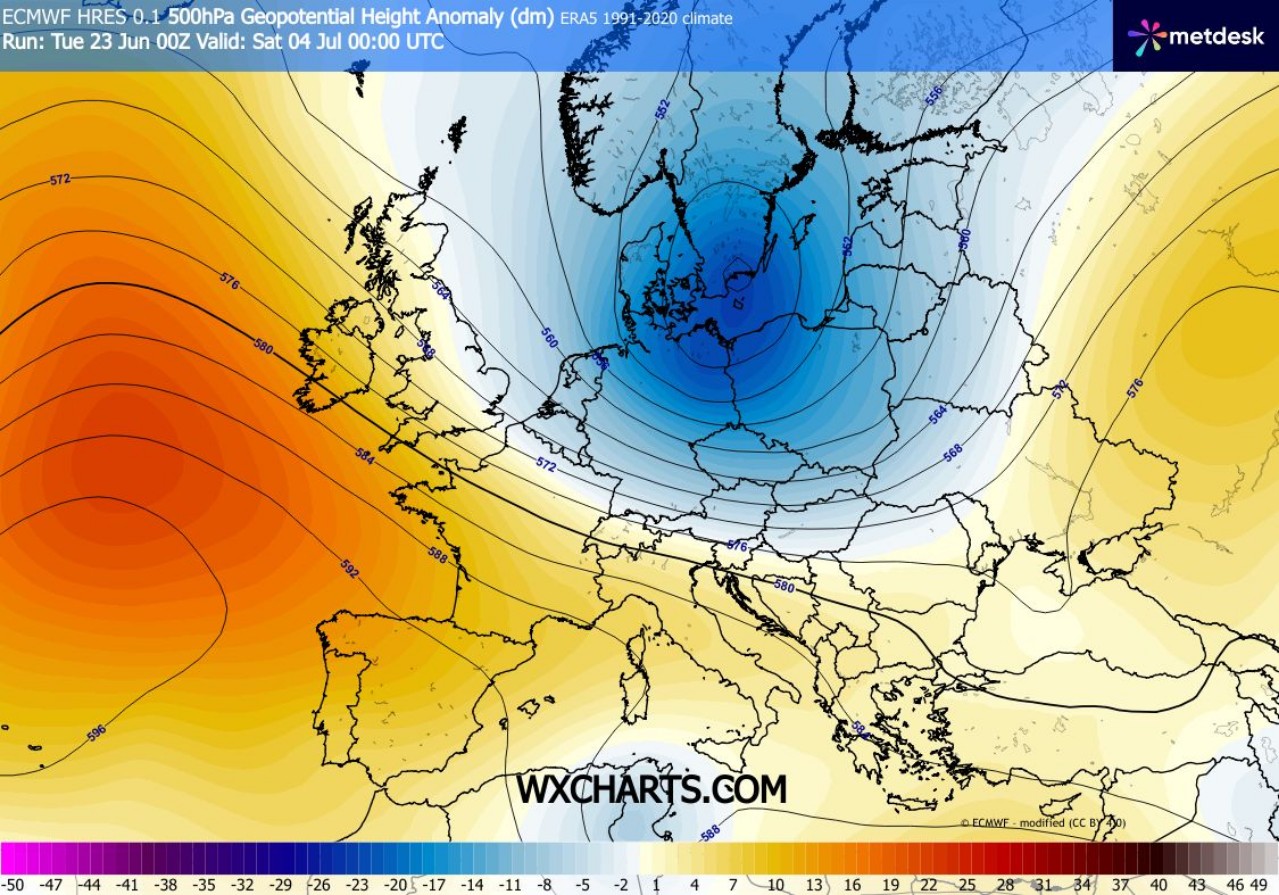 Evoluzione ECMWF 4 luglio
