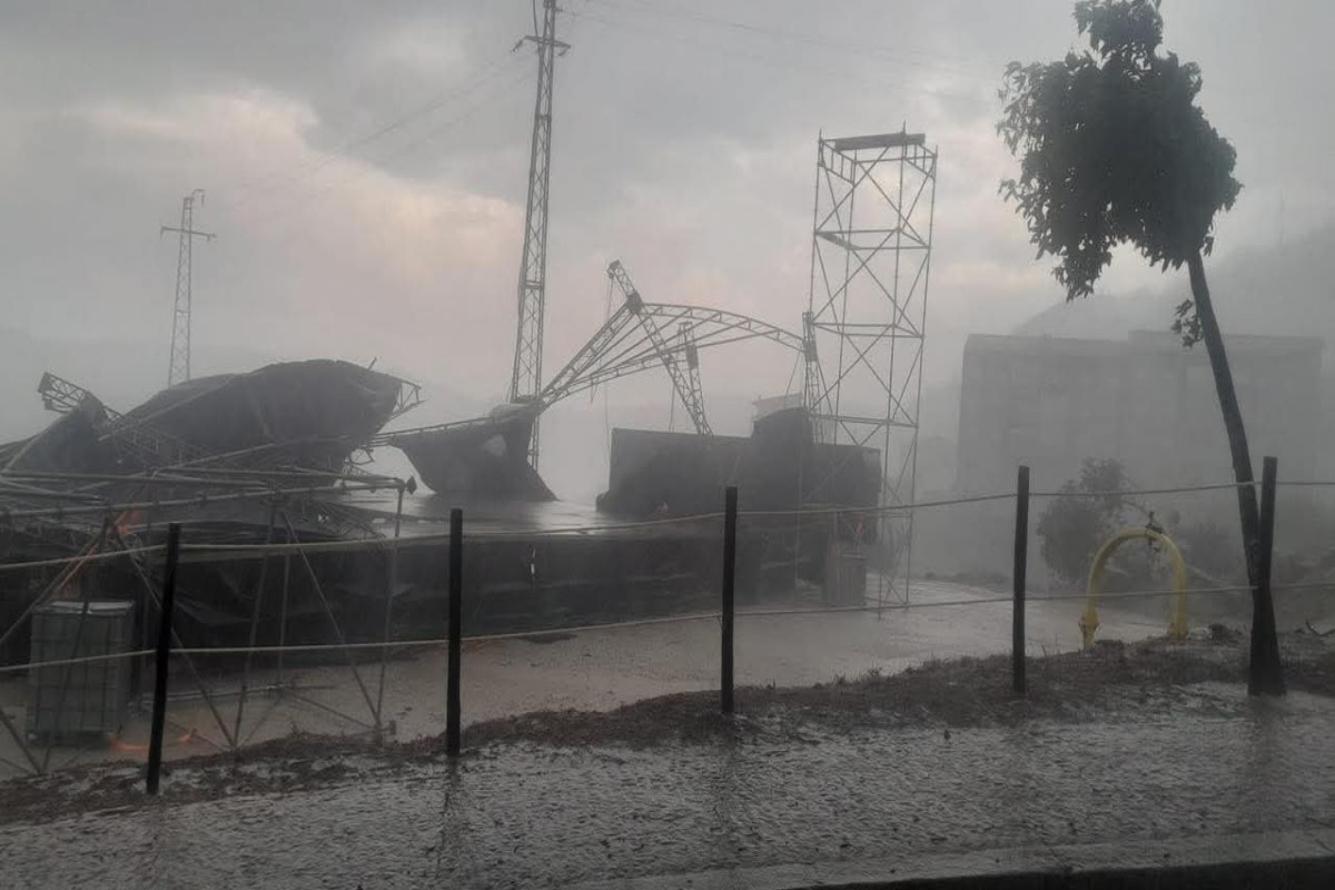 Maltempo Portogallo downburst