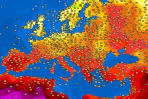 Temperature massime Europa 7 giugno