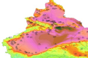 Temperature massime Xinjiang Cina