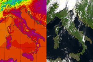 Temperature massime e satellite 10 giugno