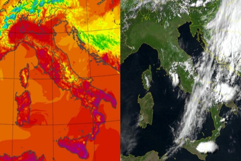 Temperature massime e satellite 11 giugno