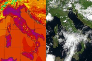Temperature massime e satellite 15 giugno