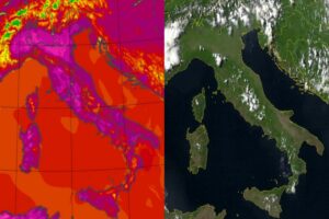 Temperature massime e satellite 18 giugno