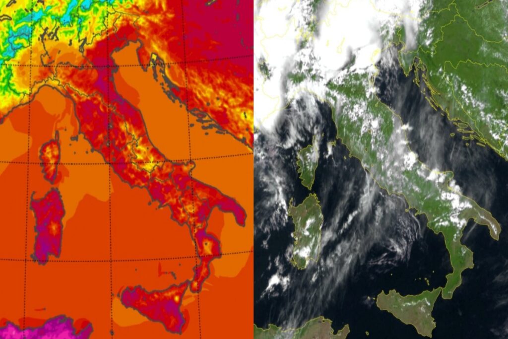 Temperature massime e satellite 2 giugno