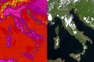 Temperature massime e satellite 21 giugno