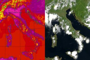 Temperature massime e satellite 24 giugno