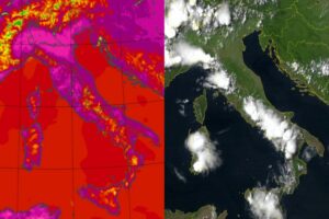 Temperature massime e satellite 25 giugno