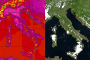 Temperature massime e satellite 26 giugno