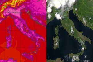 Temperature massime e satellite 28 giugno