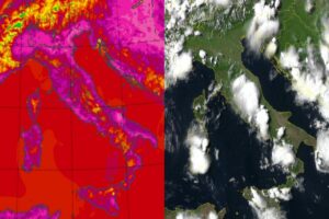 Temperature massime e satellite 30 giugno
