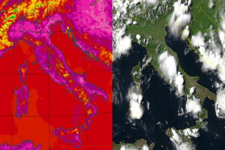 Temperature massime e satellite 30 giugno