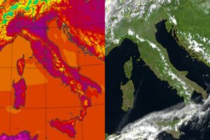 Temperature massime e satellite 8 giugno