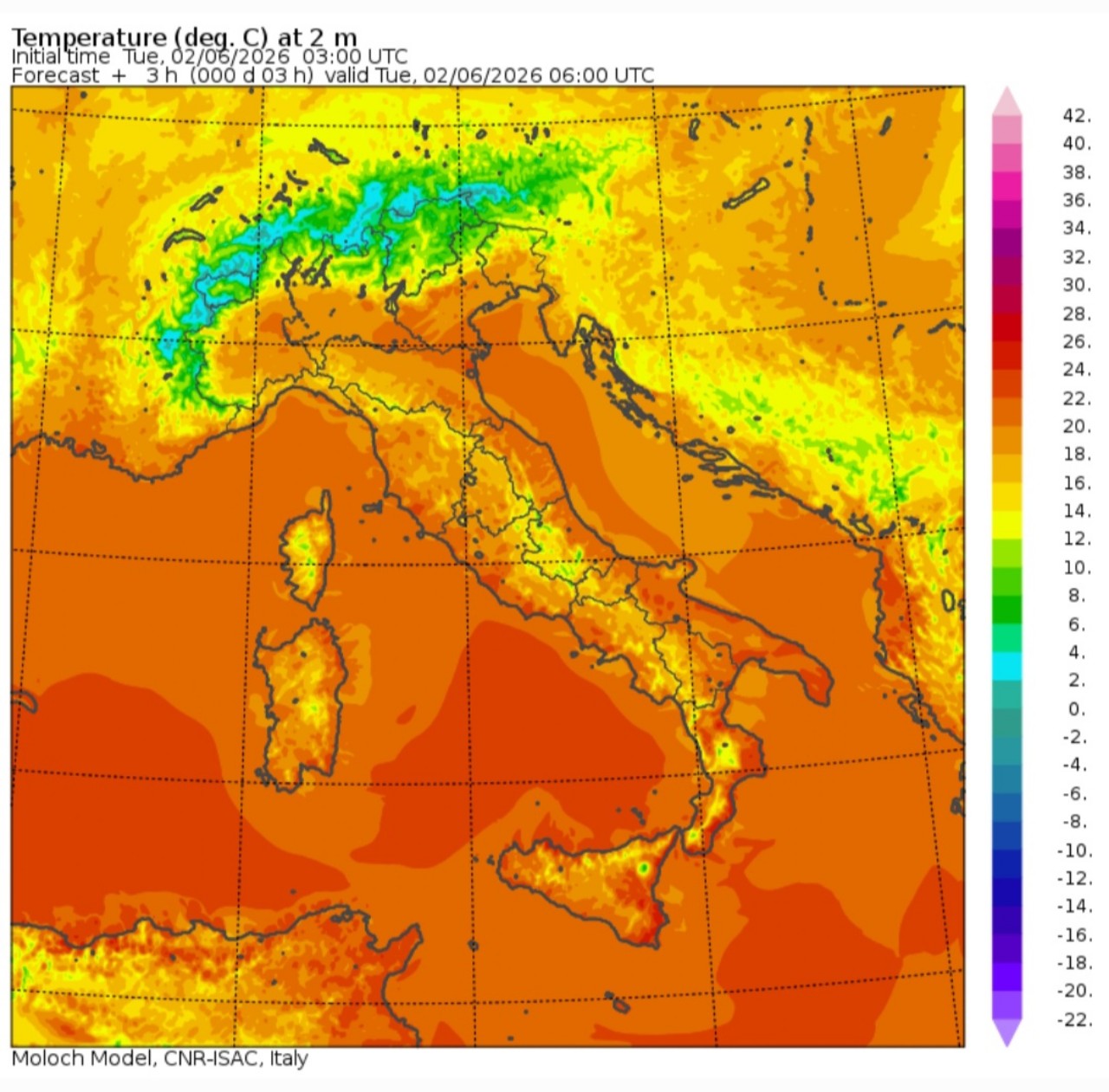 Temperature minime 2 giugno