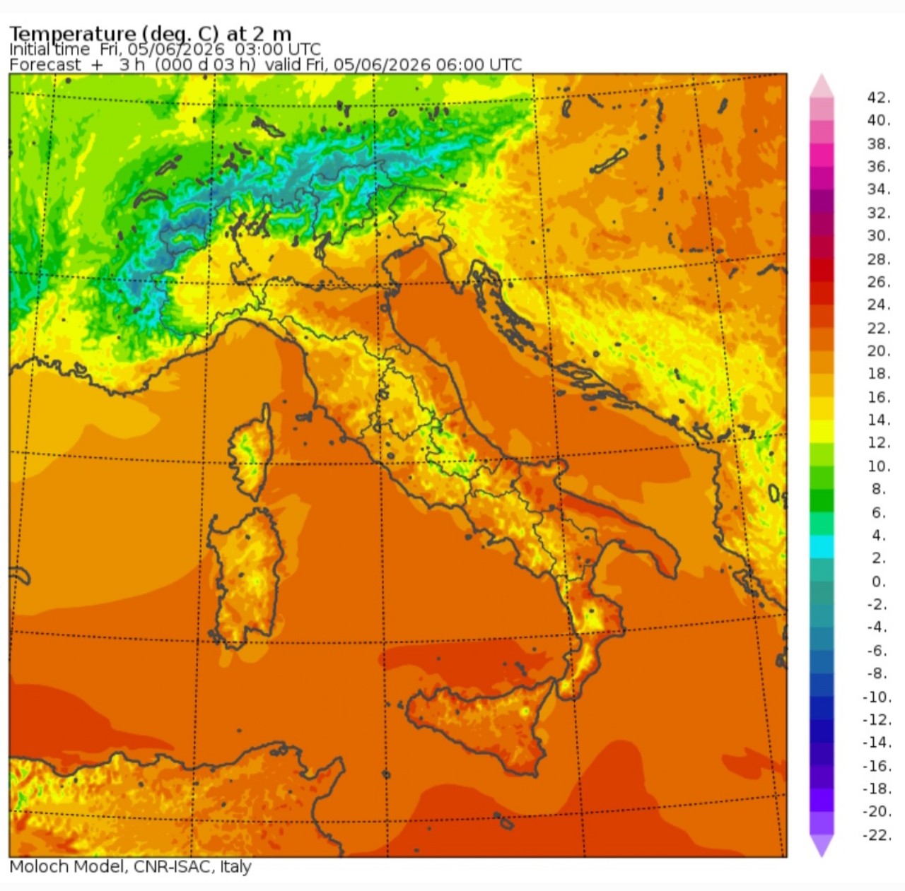 Temperature minime 5 giugno