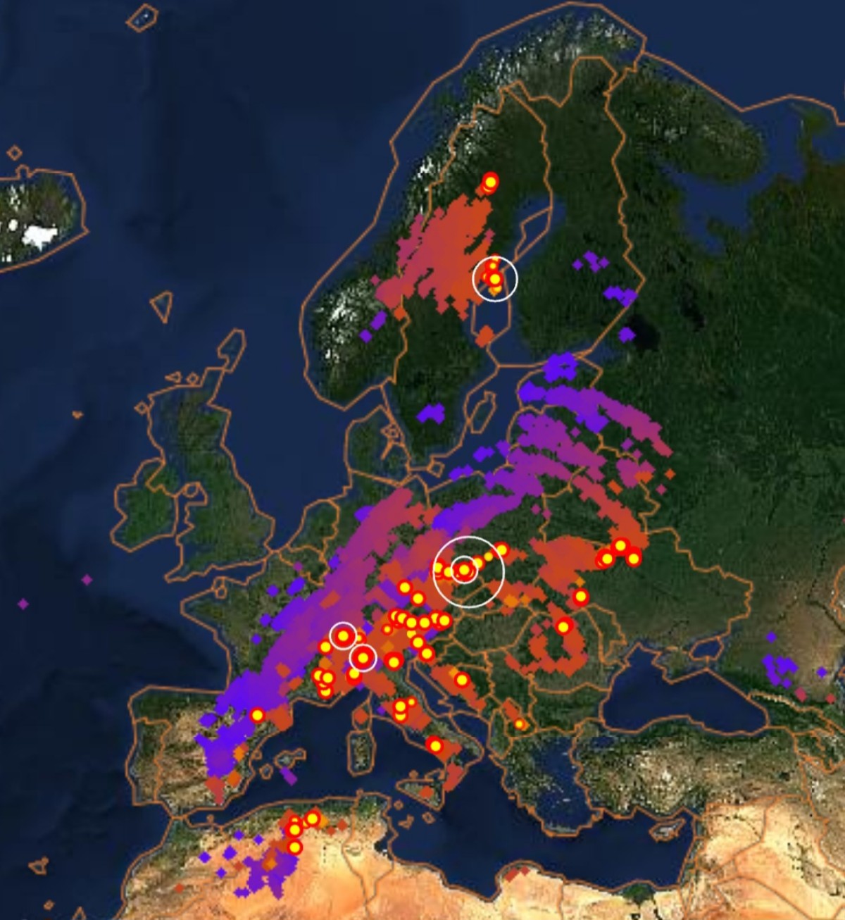 Temporali Europa 29 giugno 