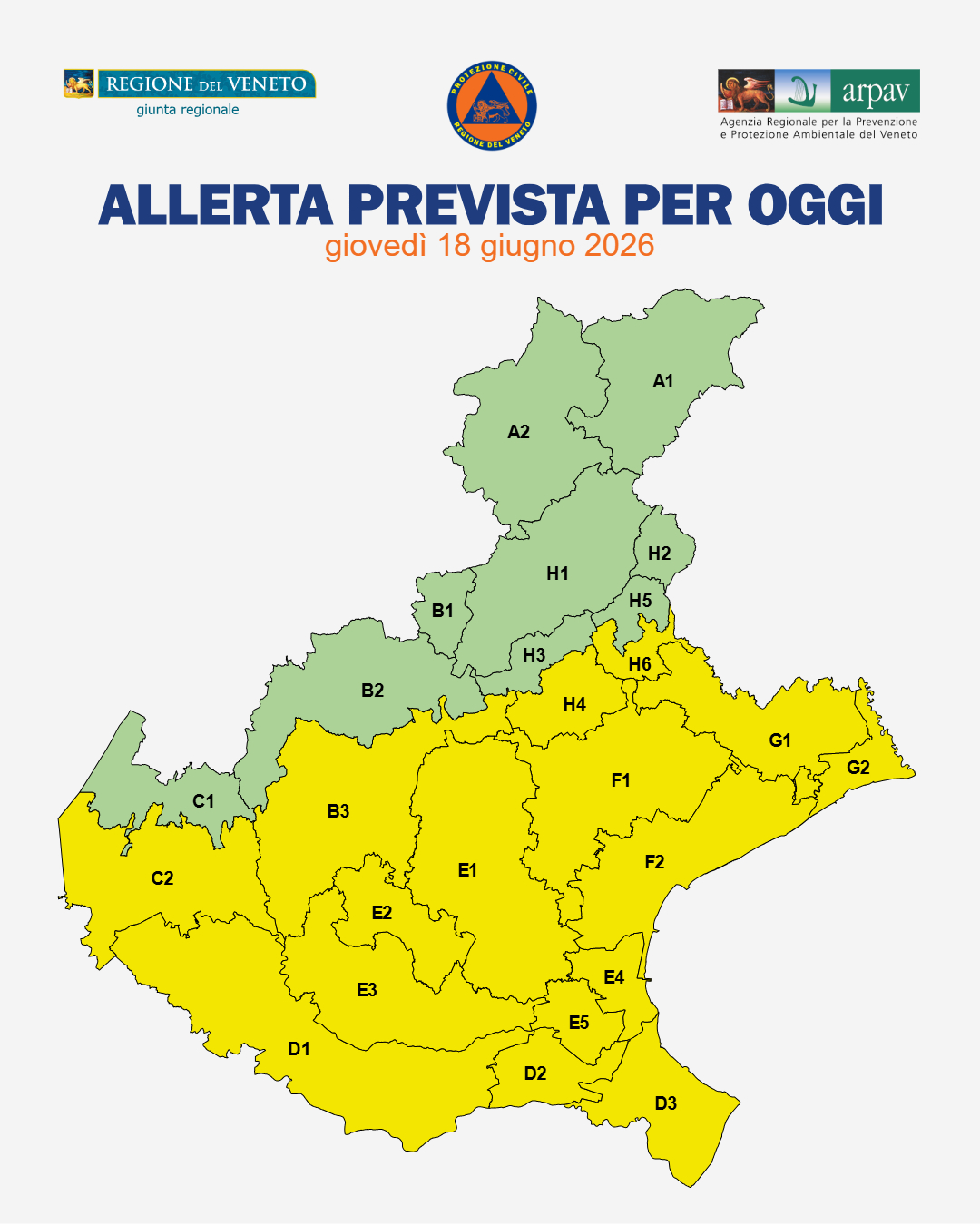 allerta caldo veneto 18 giugno