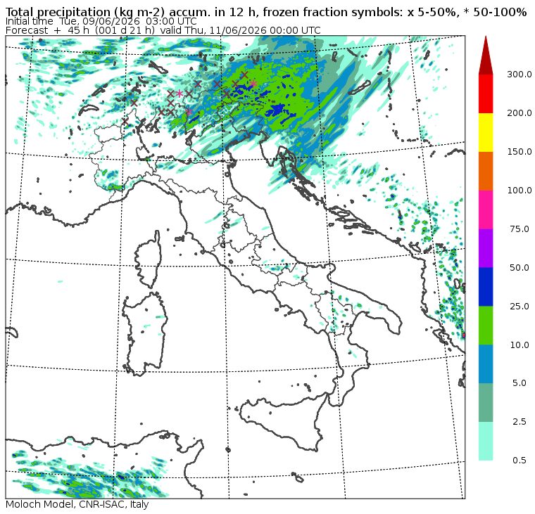 allerta meteo mercoledì 10 giugno sera