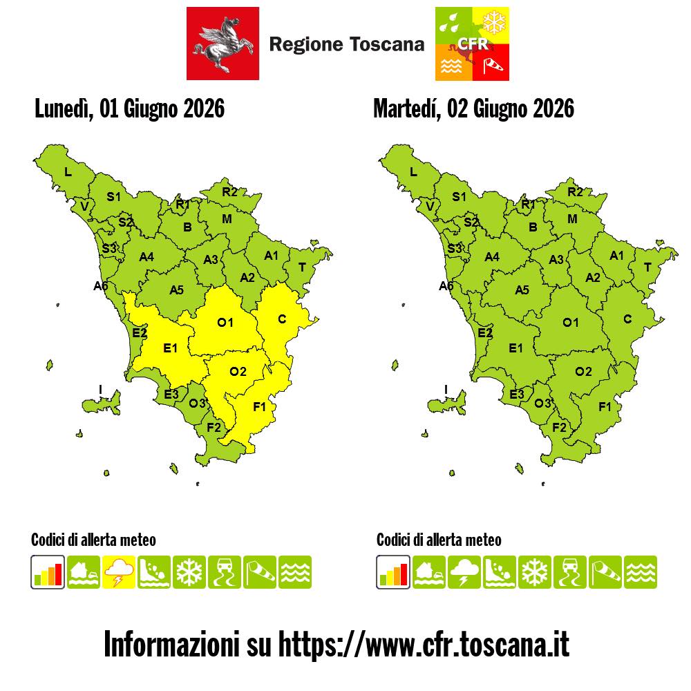allerta meteo toscana