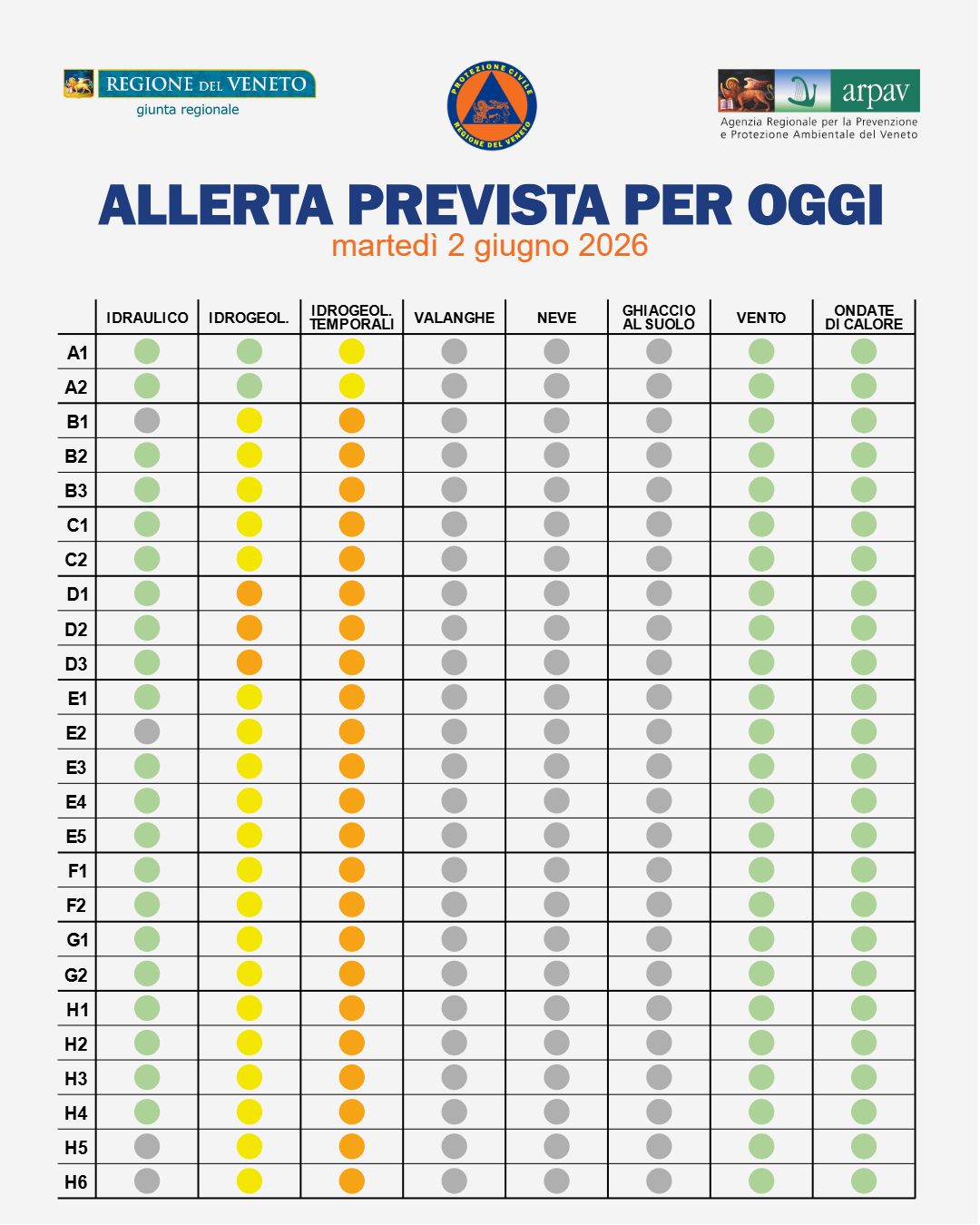 allerta meteo veneto 2 giugno