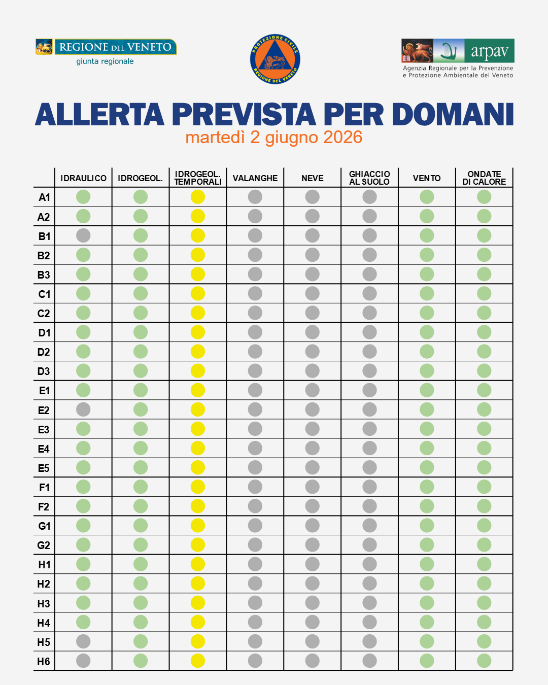 allerta meteo veneto 2 giugno
