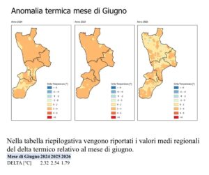 caldo calabria giugno 2026