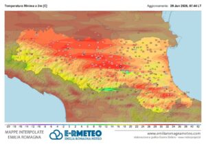 caldo emilia romagna 29 giugno 2026