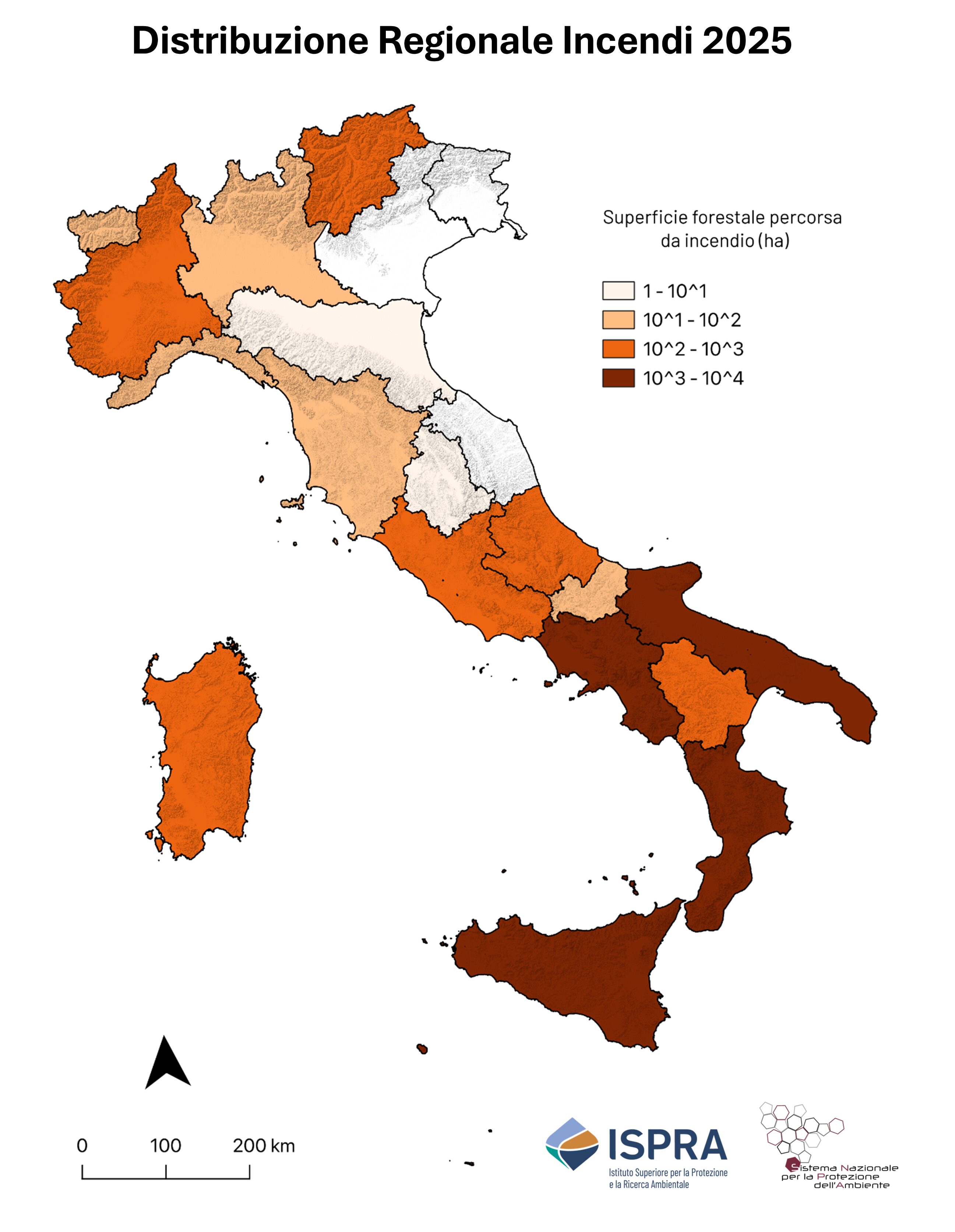 distribuzione regionale incendi