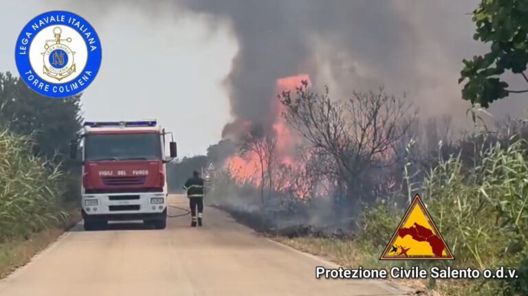 incendio porto cesareo puglia