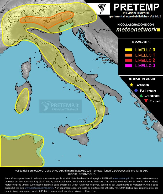 mappa pretemp 23 giugno