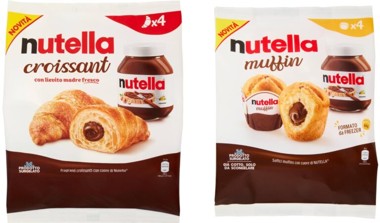 richiamo nutella muffin e croissant