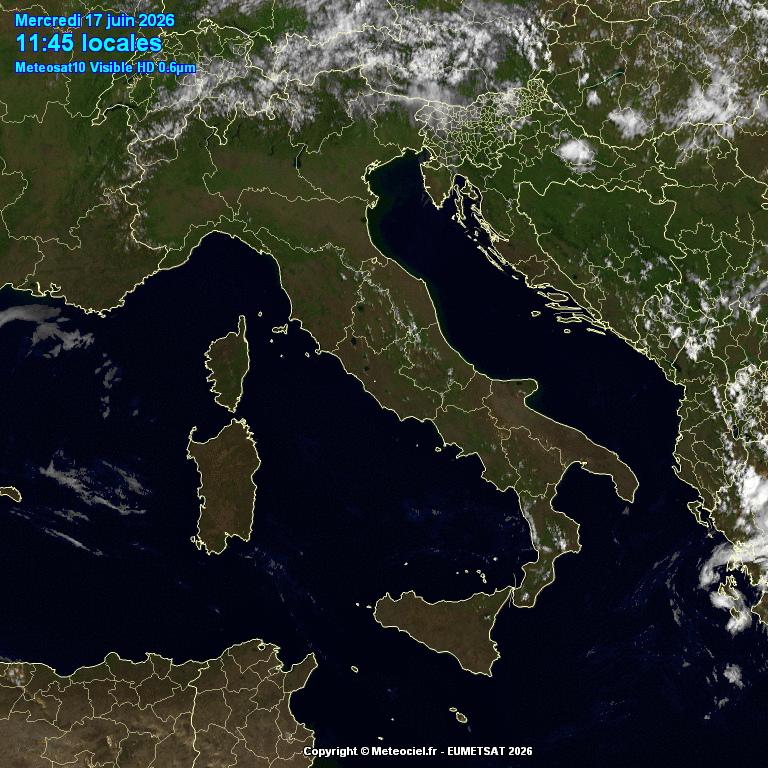 satellite meteo italia 17 giugno 2026