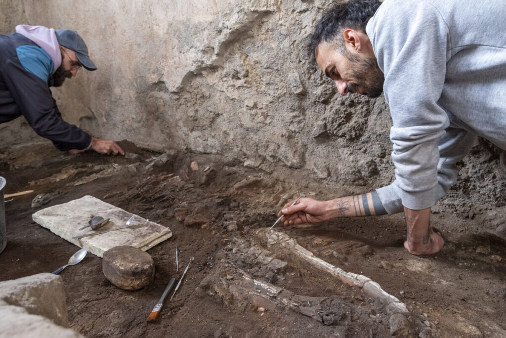 scoperta pompei equide casti amanti