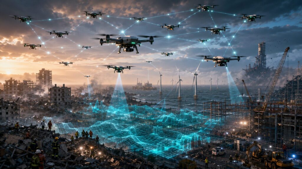 tecnologia sciami di droni