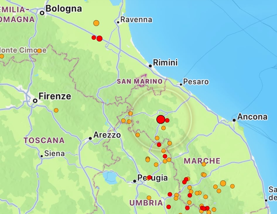 terremoto acqualagna marche