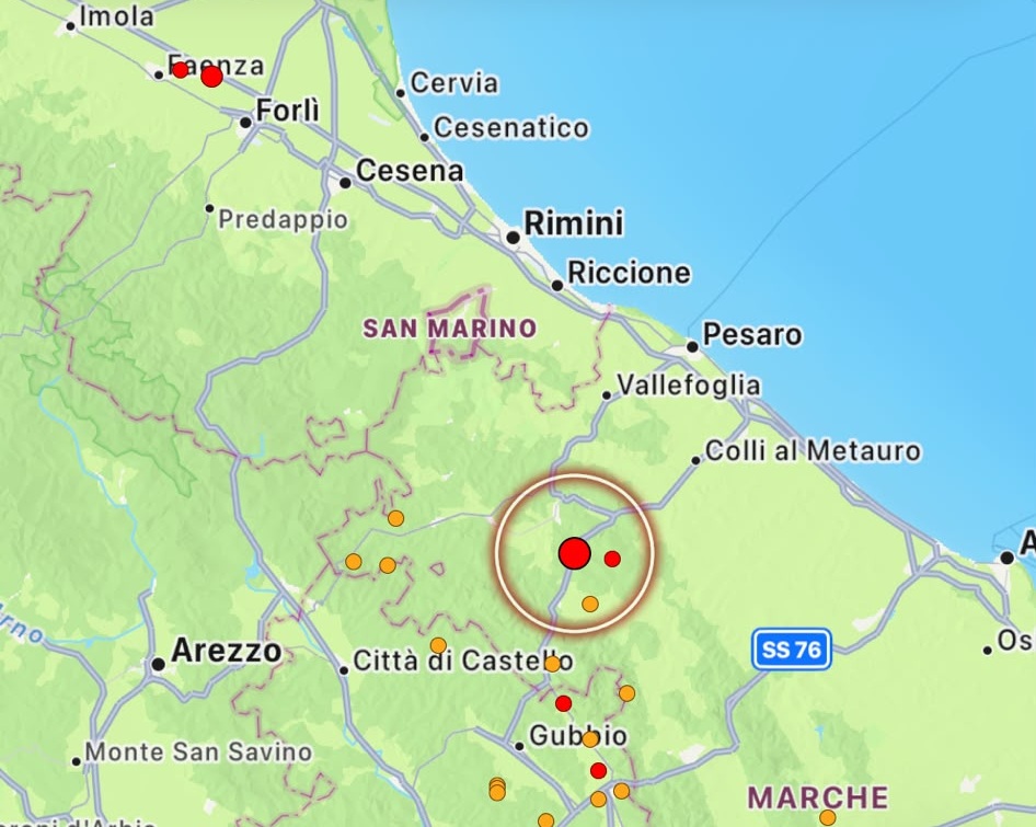 terremoto acqualagna marche