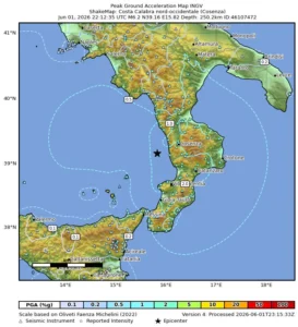 terremoto calabria 2 giugno