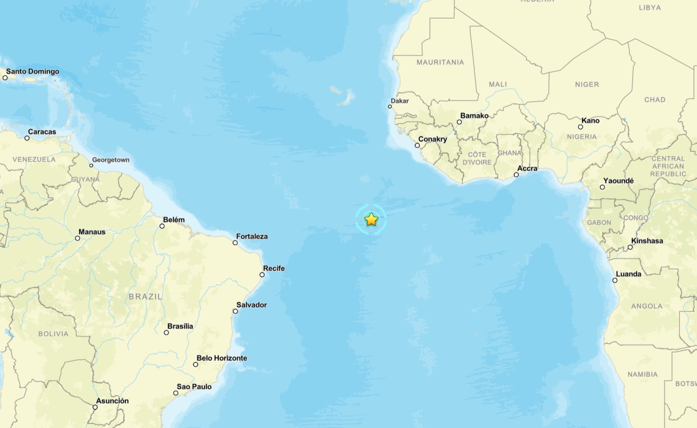 terremoto dorsale medio atlantica