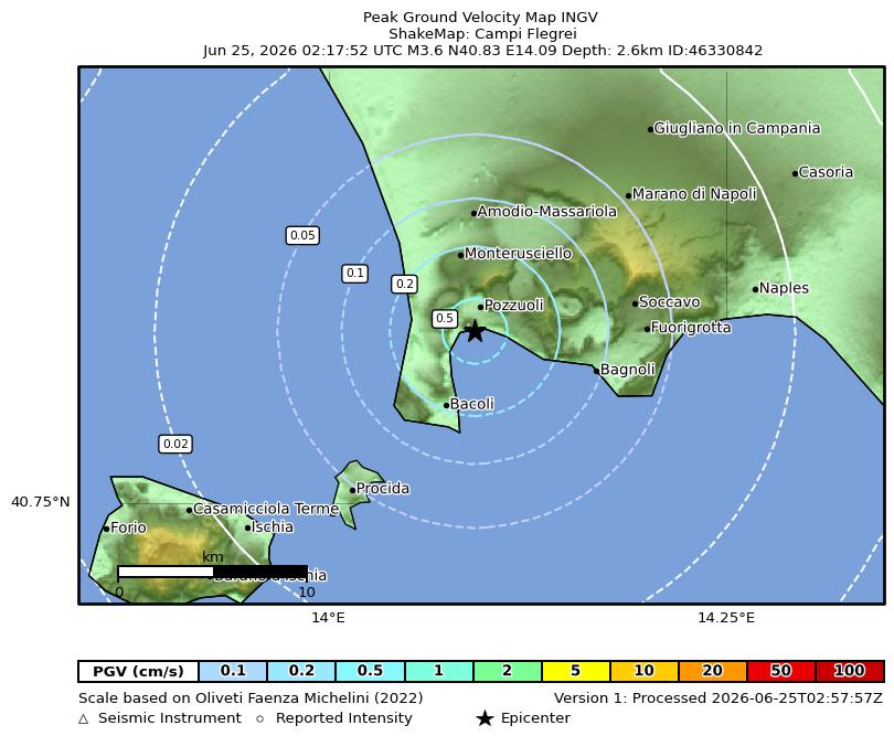 terremoto oggi campi flegrei