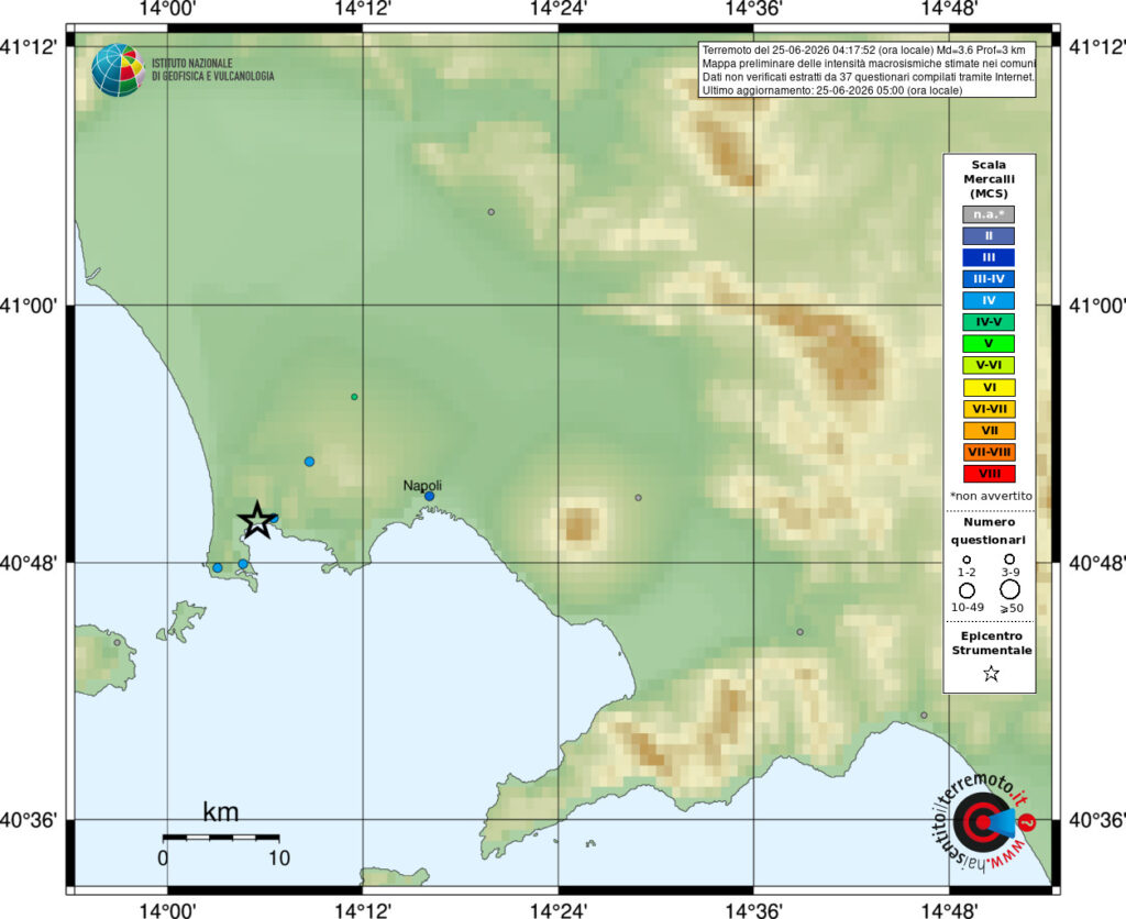 terremoto oggi campi flegrei